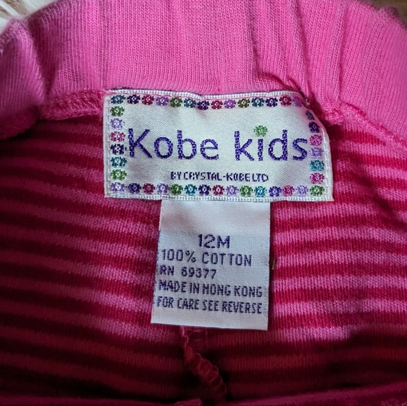 2pc Kobe Kids by Crystal Kobe Sparkle Pink Knit Heart Sweater Leggings 12 months - Picture 10 of 10